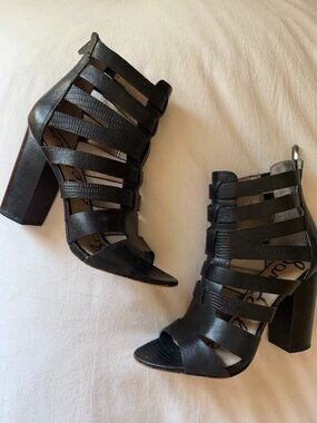 Sam Edelman Yazmine Sandal Black Leather- Size 9